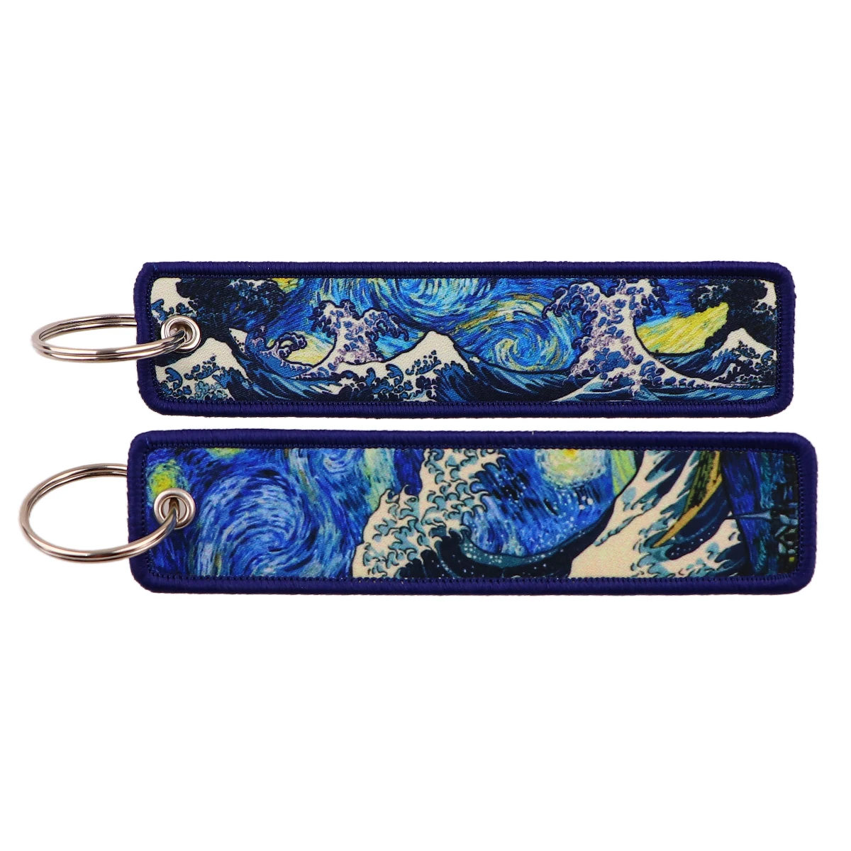 Van Gogh Art Car Keychain Women Keyring Keychains for Friends Cool Key Tag Accessories Cute Fashion Jewelry Accessories Gifts