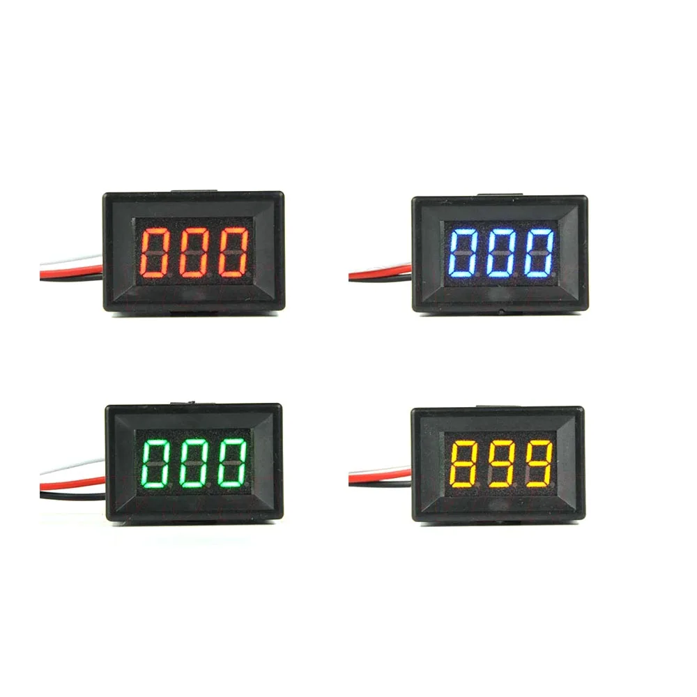 Voltímetro digital com display de tensão, monitor de bateria, veículo elétrico, carro, DC 1000V, 500V, 300V, 200V, 100V, 5V, 12V, LED, 0,36