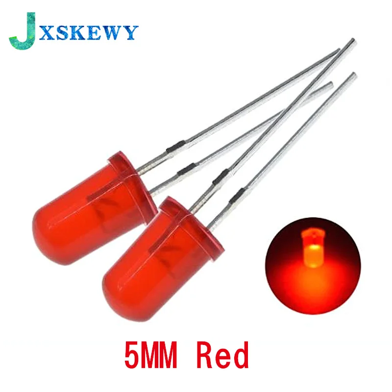 5Colors*20PCS=100PCS 5mm LED Diode Light Assorted Kit Green Blue White Yellow Red COMPONENT DIY kit new original