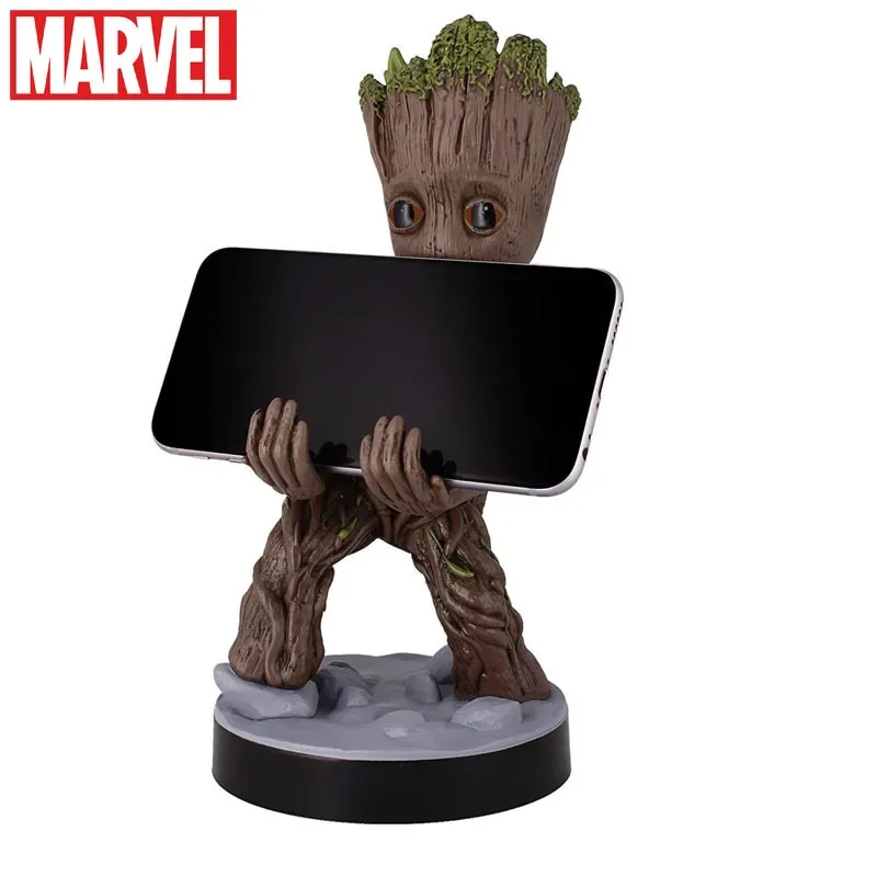 20CM Guardians of The Galaxy Groot Model Game Controller Stand Toy Marvel Cute Tree Man Mobile Phone Stand Model Christmas Gift