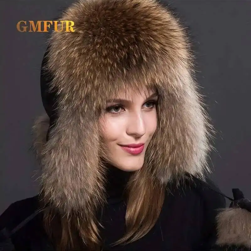 

Женская шапка из лисьего меха, зимняя модная зимняя теплая шапка-бомбер с ушками, толстая теплая снежная шапка, плюшевая шапка, наушники Mujer