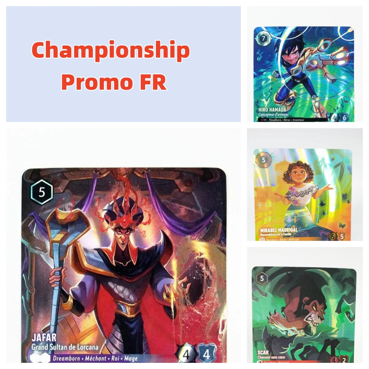 

Lorcana Proxy Foil Championship Promo FR Cards Top Quality Playing card Mirabel Madrigal Scar TCG Game Cards Proxy