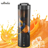 Portable Electric Juice Blender USB Rechargeable Fruit Juicer Mixer for Shakes Smoothies 450ML Househould Outdoor Juicing Cup