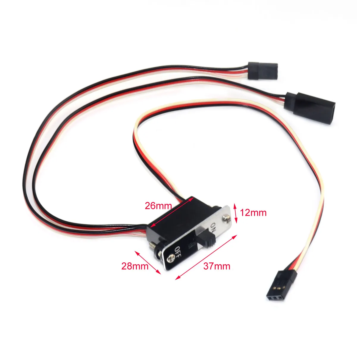 JR FUTABA Connector Heavy Duty Power Switch Receiver Servo ESC ON/OFF Aluminum Face Plate For RC Airplane Cars Boat Battery