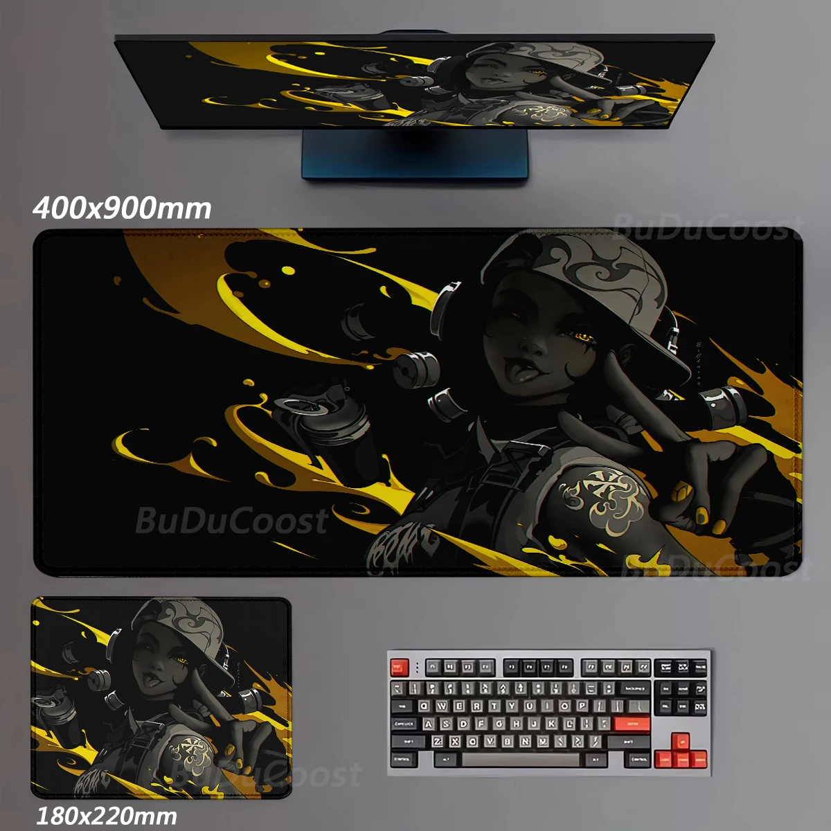 

Many people like it HD printing Large Gaming Expansion pad 400x900 Game Keyboard Pad XXL Valorant game non-slip Rubber Mouse Pad