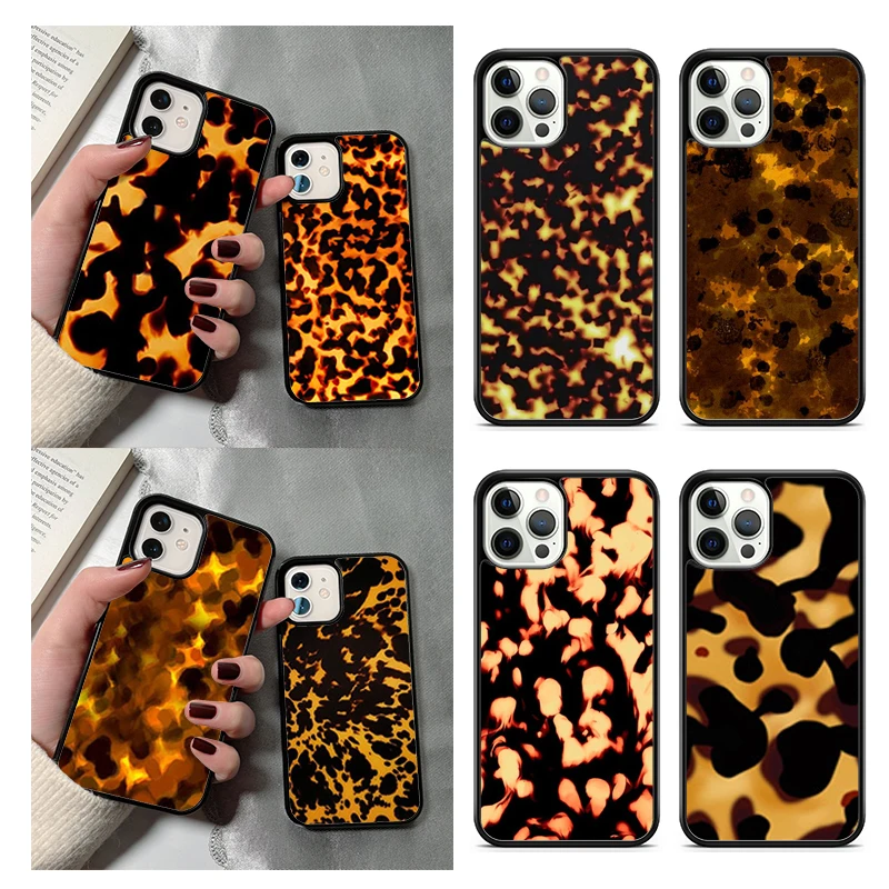 Vintage Tortoise Shell Phone Case For iPhone 14 15 16 13 12 Mini Max Cover For Apple 11 Pro Max 8 7 Plus SE2020 Coque