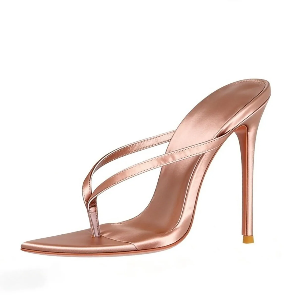 

Летние розовые шелковые мюли Arden Furtado с заостренным носком, на очень высоком каблуке, без застежек, большие размеры, для улицы