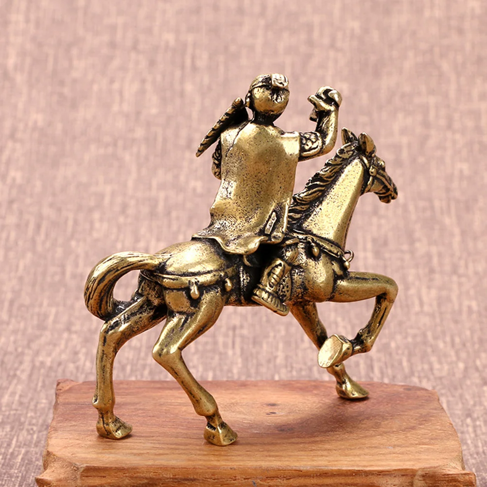 

Brass Monkey Riding Horse Statue Feng Shui Ornament Housewarming Gift Cabinet Wine Cabinet Monkey Riding Horse Statue