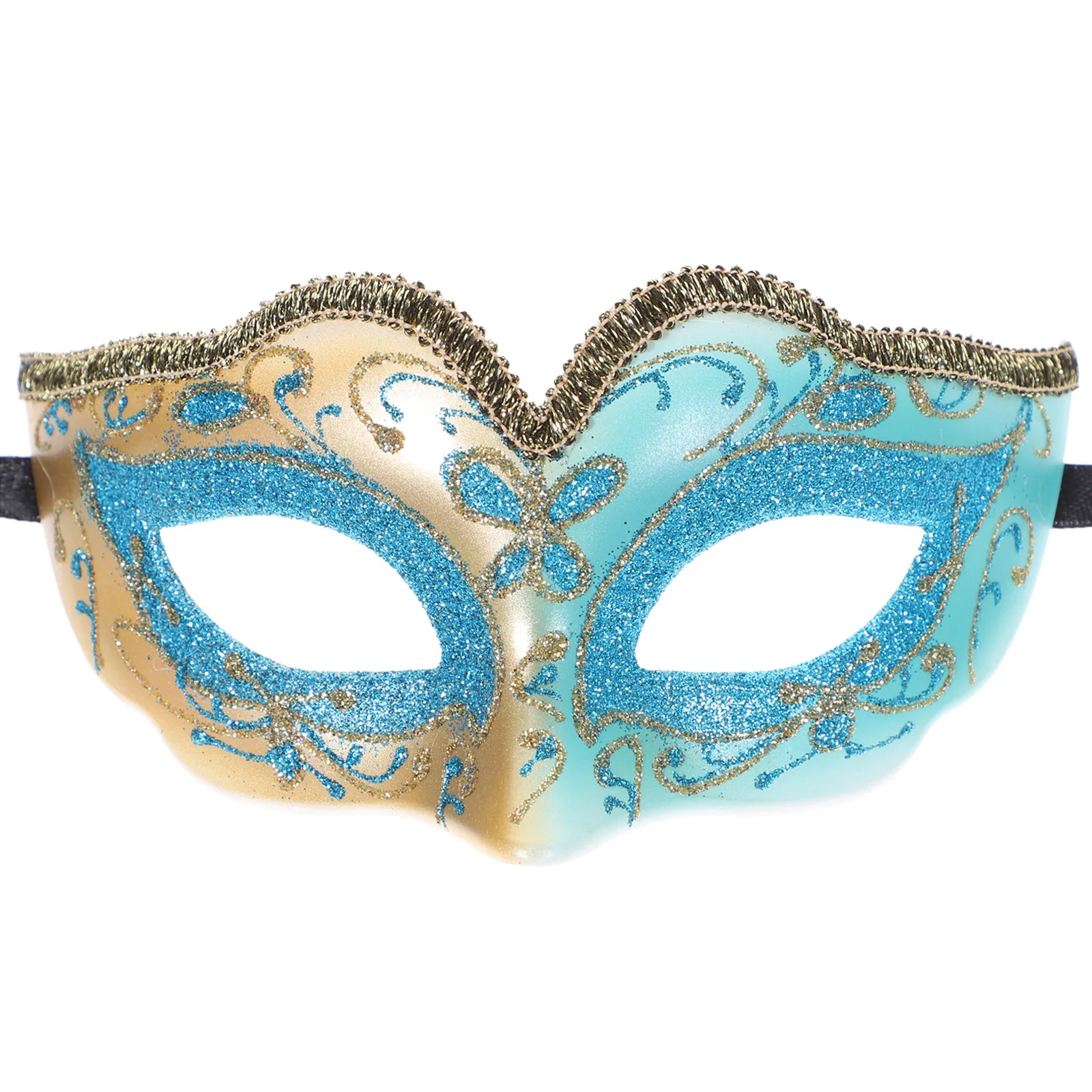 골드 글리터 가면 무도회 반쪽 얼굴 플라스틱 어린이 할로윈 파티 카니발 가면 코스튬 가면 무도회 파티 가면