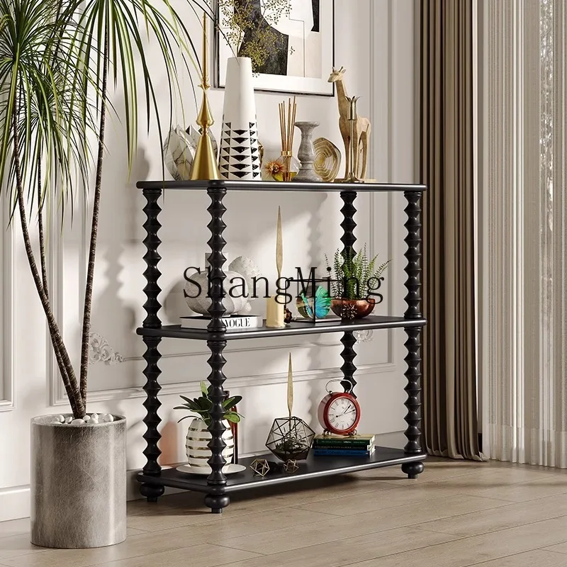 SM home fashion exquisite antique shelf light luxury living room storage multi-layer display rack