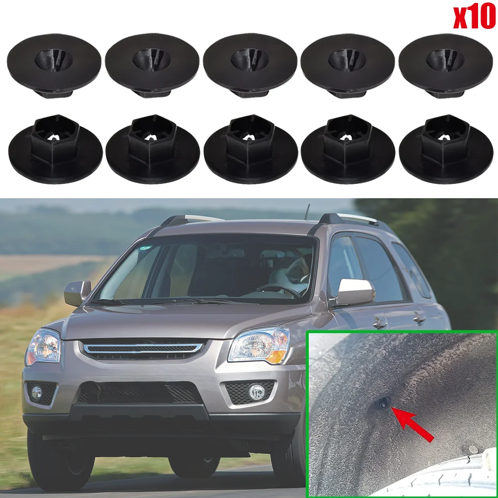 10X NEW For Kia Sportage 2010 2011 2012 2013 - 2020 Auto Wheel Arch Liner Splashguard Clip Lower Cover Panel Nut 8414526000
