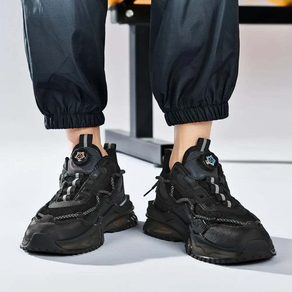 2026 Mech explosion popcorn rotating button casual shoes men's shoes dad shoes