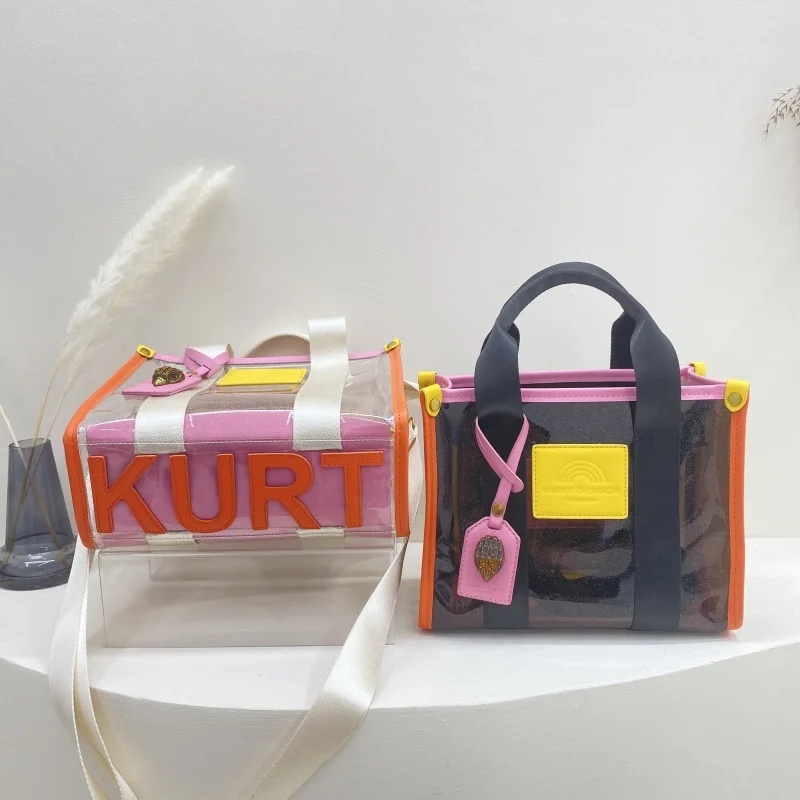 Kurt Geiger-Bolso de mano transparente para mujer, bolsa de gran capacidad, de marca de diseñador de lujo, de hombro, a la moda, tendencia, novedad