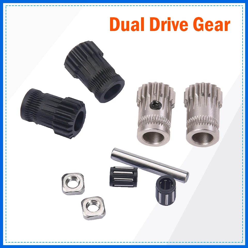 

Drivegear kit dual drive gear extruder Cloned Btech upgrade for extruder for Prusa i3 3d printer gear Mini Extruder