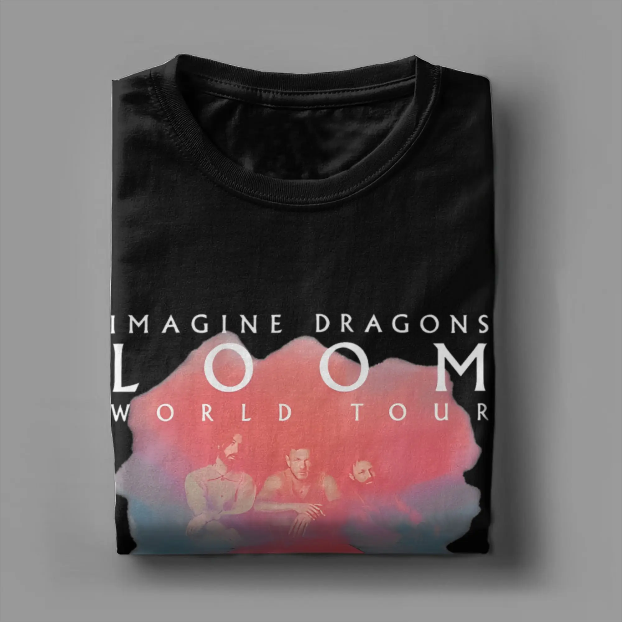 

Футболка Imagine Dragons Band для мужчин, винтажная футболка из 100% хлопка с круглым воротником, футболка Loom Tour, летняя одежда с короткими рукавами