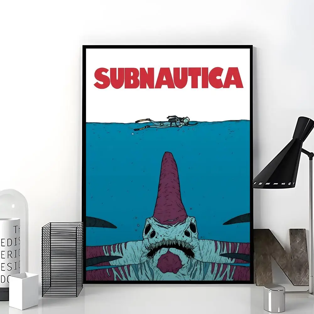 Survival Game S-subnautica Poster Trendy Aesthetic Wall Art Poster for Dorm Room Bedroom Decor