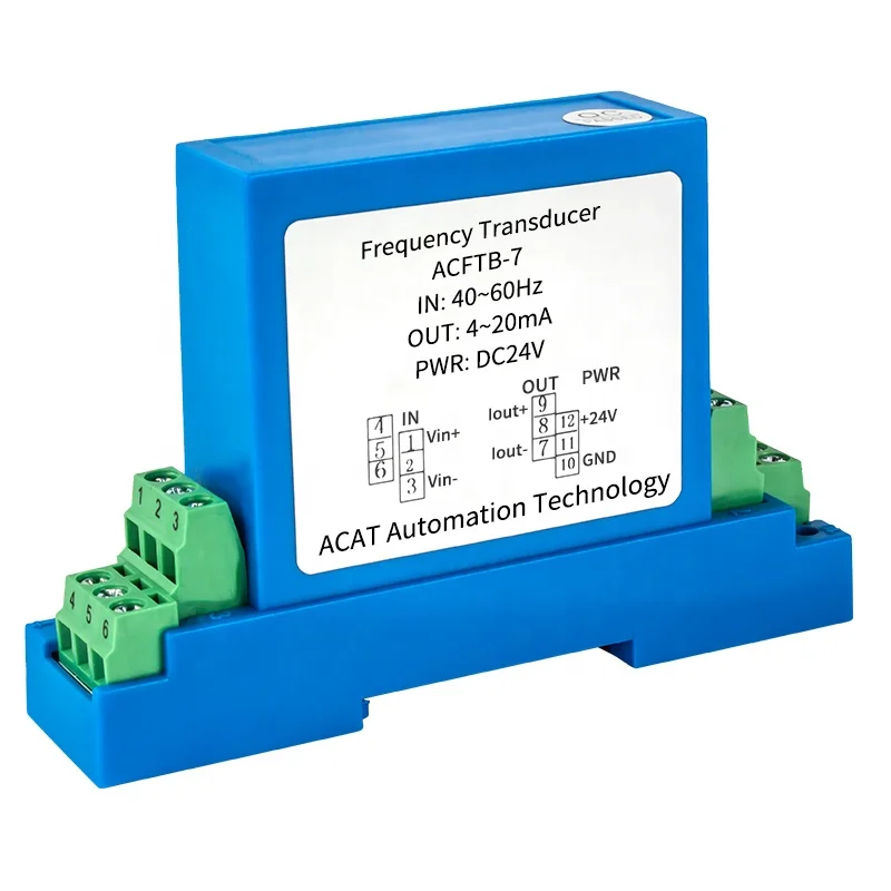 45-55Hz Frequency signal Isolation Transmitter 0-100Khz 0-10v 4-20ma Output 1 in 1 Out Linear Photoelectric Isolation Module