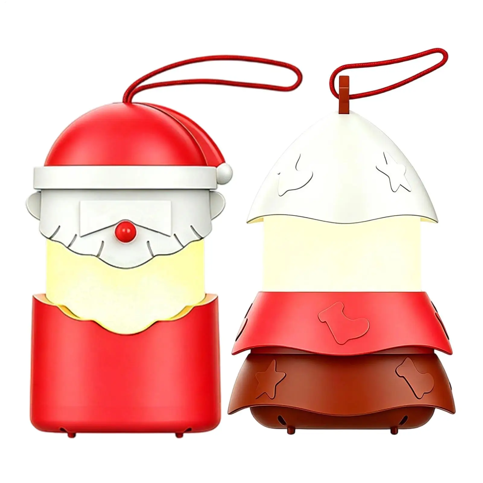 Foldable Santa Claus Nightlight Color USB Changing Musical Lighting with Handle LED Christmas Tree Santa Lamp for Home Desk