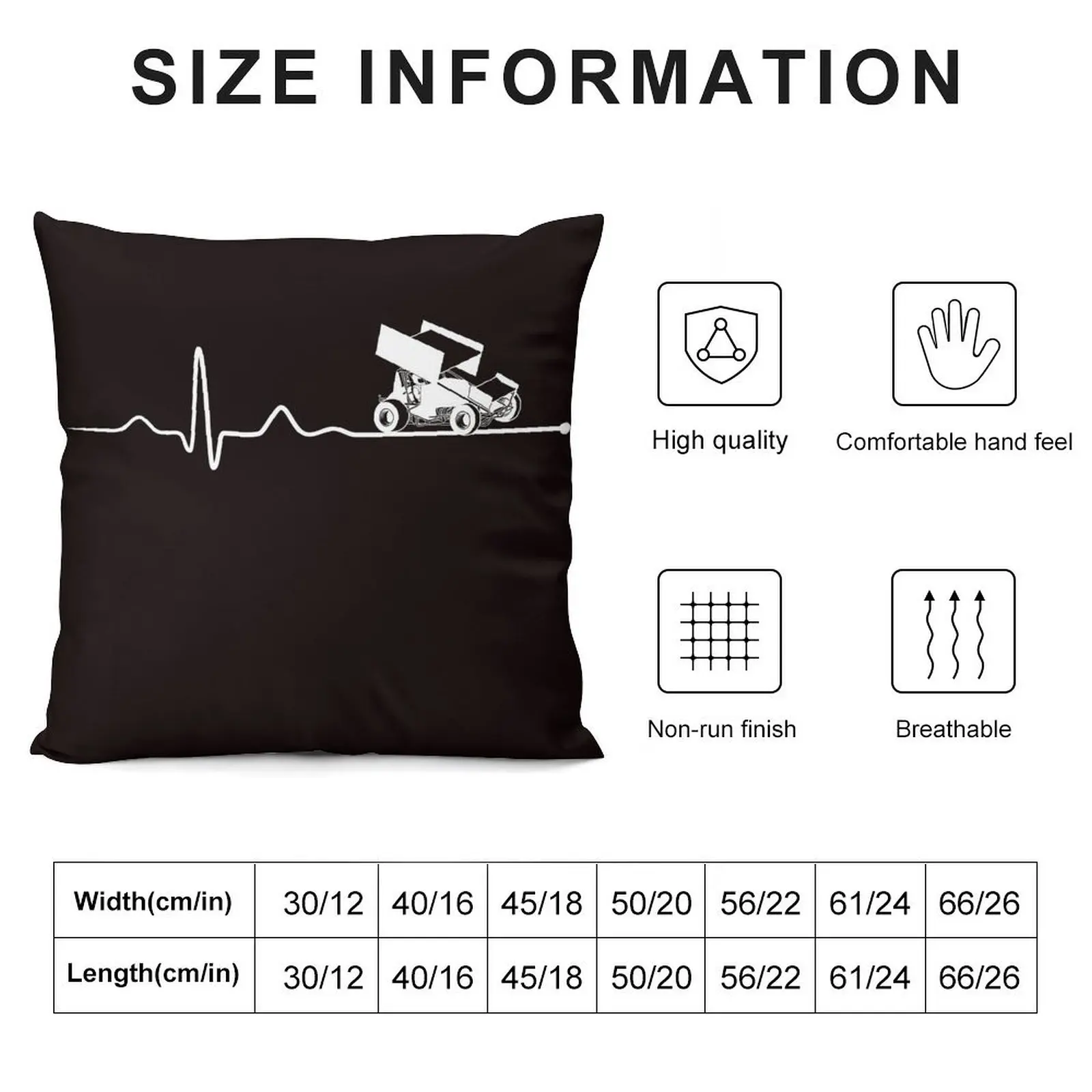 SPRINT CAR RACING Sprint Car Racing Heartbeat Throw Pillow home decor items ornamental pillows pillow