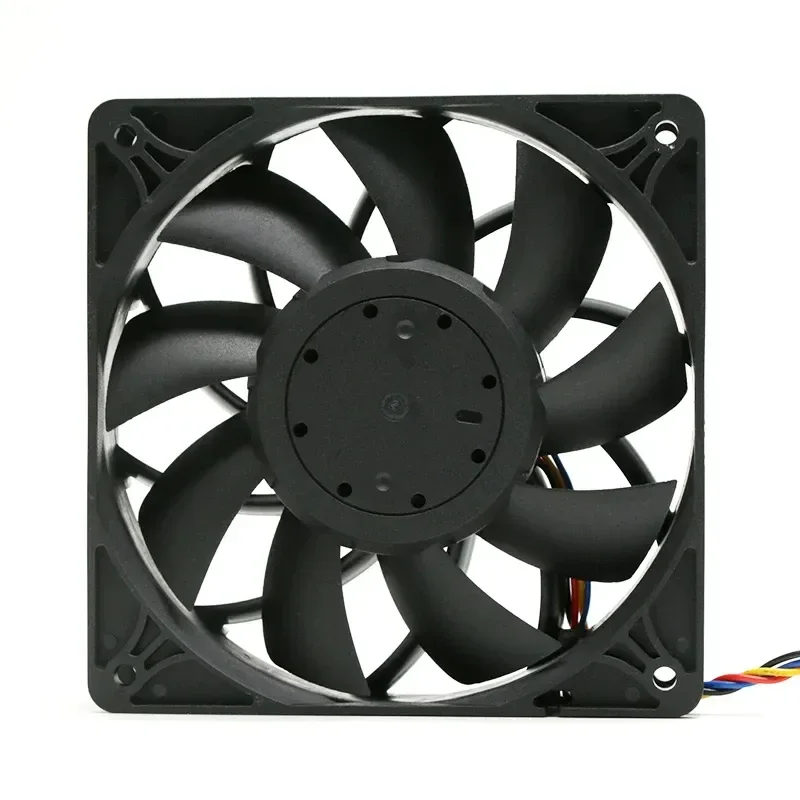 Pressurized 12025 Ultra-Violent 12CM 4-Pin Temperature Control Cooling Fan for Server Charging Pile Industrial Use 12V 24V