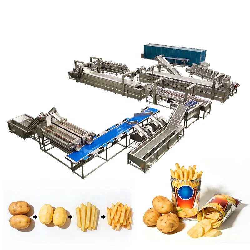 Sweet Potato Chips Fries Production Line Custom Supported High Efficiency Processing Plant Custom
