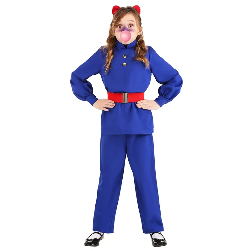 Kids Chewing Gum Girl Cosplay For Halloween Purim Party Child Ticket Winner Costume