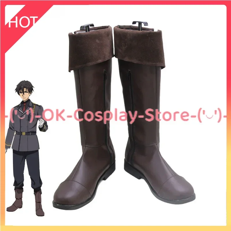 Anime 86 Eighty Six Shinei Nouzen Cosplay Shoes PU Leather Shoes Halloween Carnival Boots Cosplay Prop Custom Made