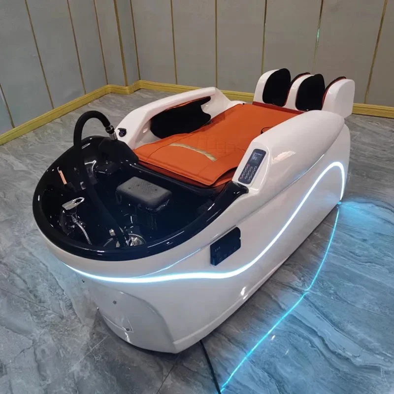 

Nail Spa Headspa Bed Complete Beauty Salon Washbasin Luxury Commercial Water Circulation Basin Cama Abatible Shampoo Styling