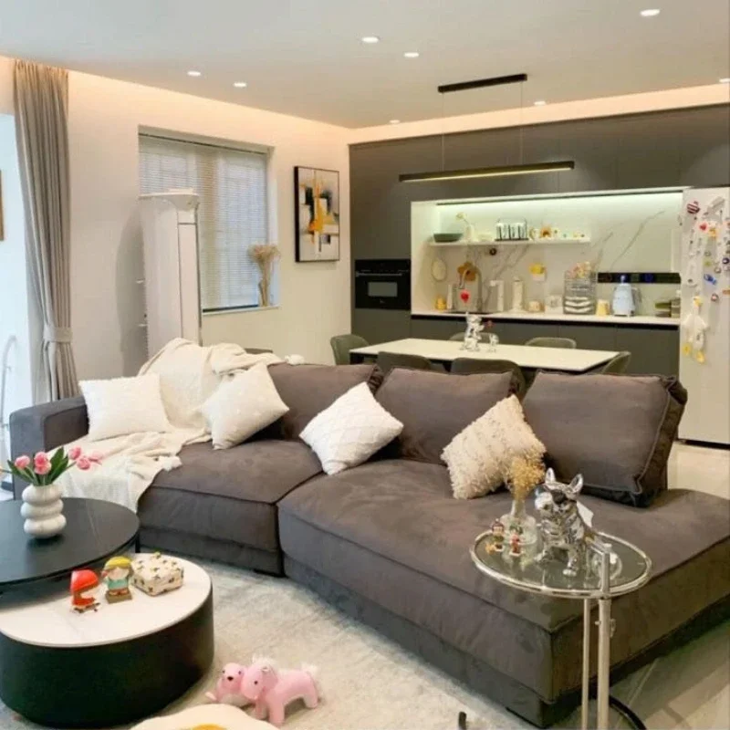 White Simple Soft Sofa Chair Unique Filling Nordic Individual Loveseat Lazy Sofa Modern Designer Divano Soggiorno Home Furniture image 5