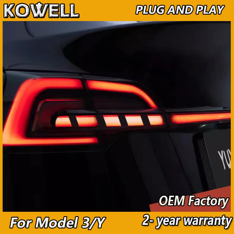 

Car Styling for Tesla Model 3 Taillights Model Y Tail Lights Model3 Rear DRL Fog Brake Turn Signal Reversing