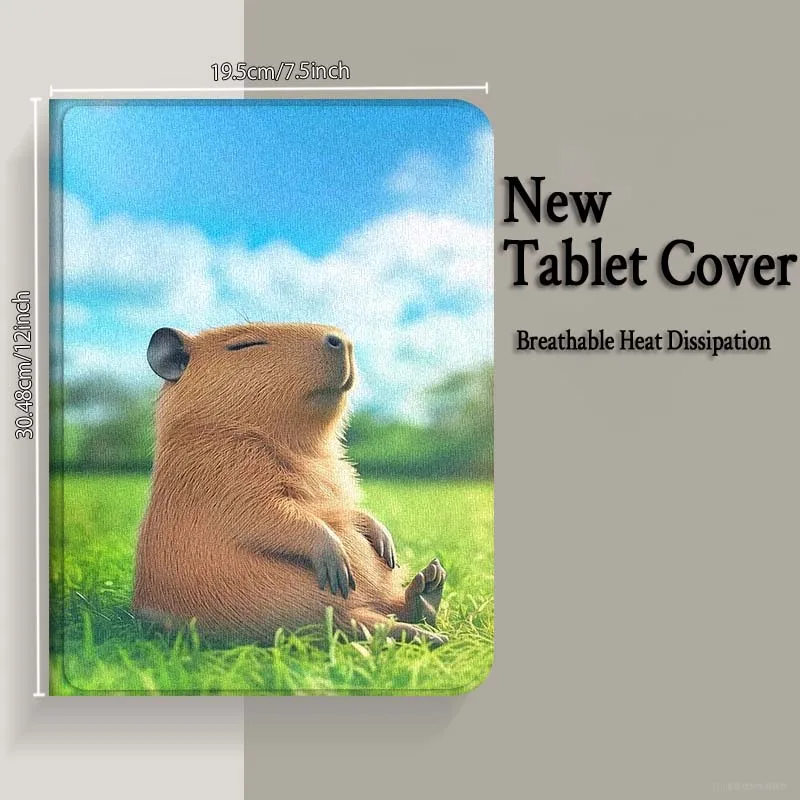 كارتون آرت كابيبارا لـ OPPO Pad 2 3 4 Neo Air SE X Pro 10.36 11 11.4 11.61 12.1 13.2 بوصة 2025 حافظة كمبيوتر لوحي قابلة للطي #4