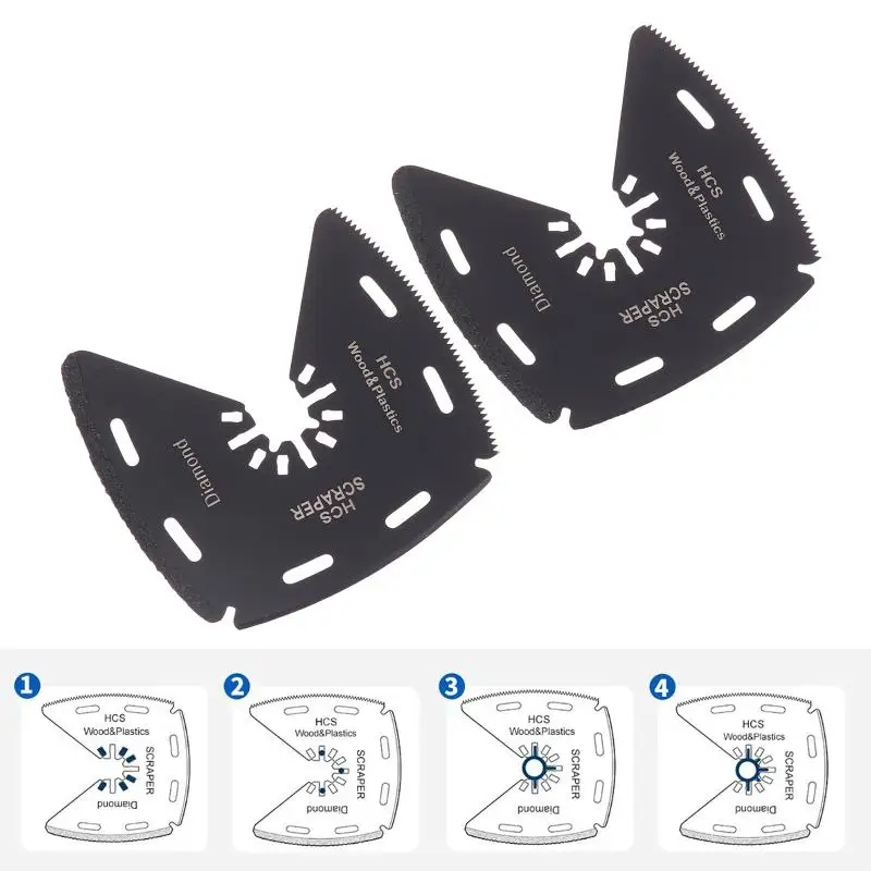 1/2Pcs 3-in-1 Multi-Mode Oscillating Blade With Fast Universal Interface –  Wood/Metal/PVC Scrapes Tools
