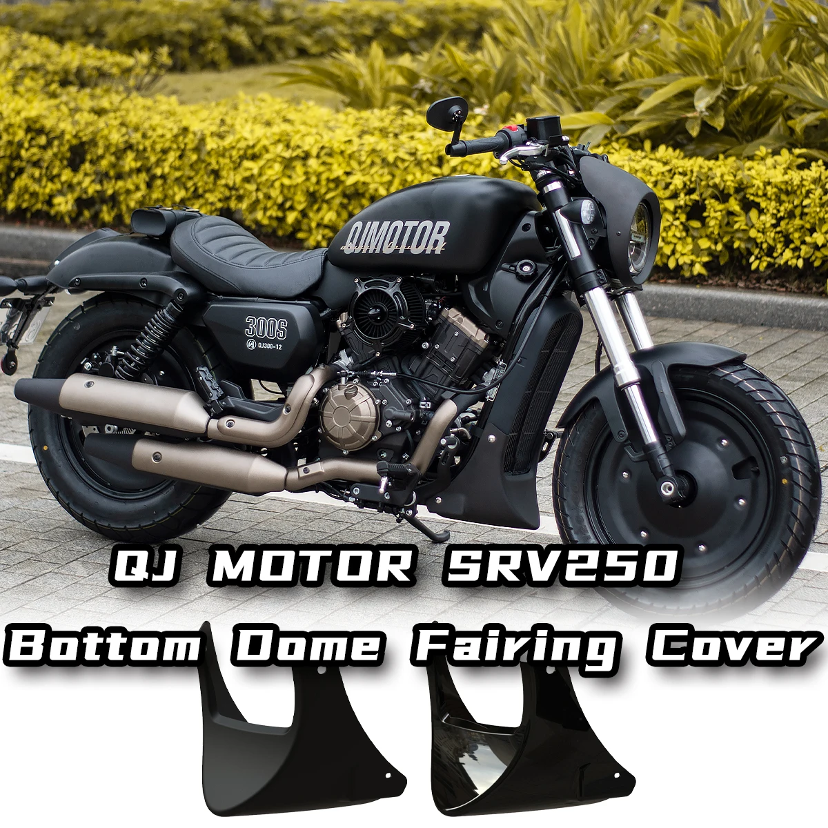 Customized For QJMOTOR SRV250 Motorcycle Bottom Dome Fairing Cover ABS Material