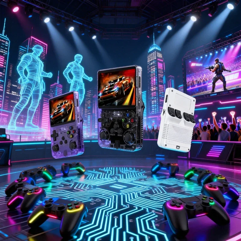 

R36S 【NEW 2026】Portable Handheld Game Player, 3.5 Inch IPS Screen, 128GB, Linux OS, Preloaded Retro Games