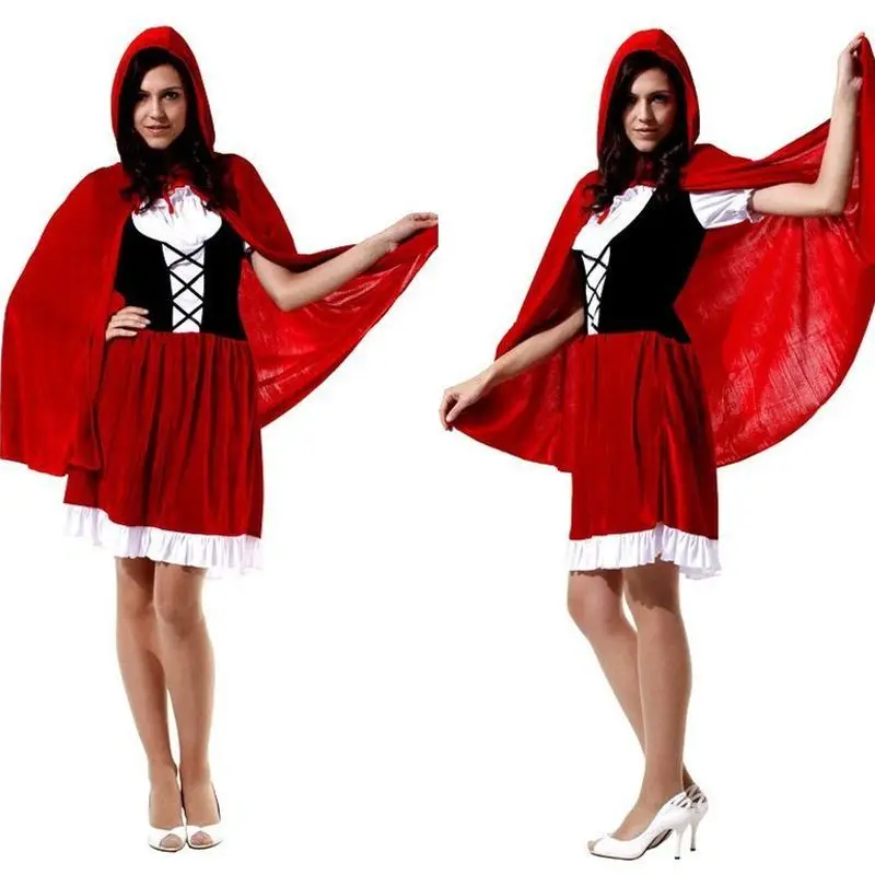

Adult loween Cosplay Costume Little Red Riding Hood Performance Clothes Fairy T Big Bad Wolf Little Red Riding Hood