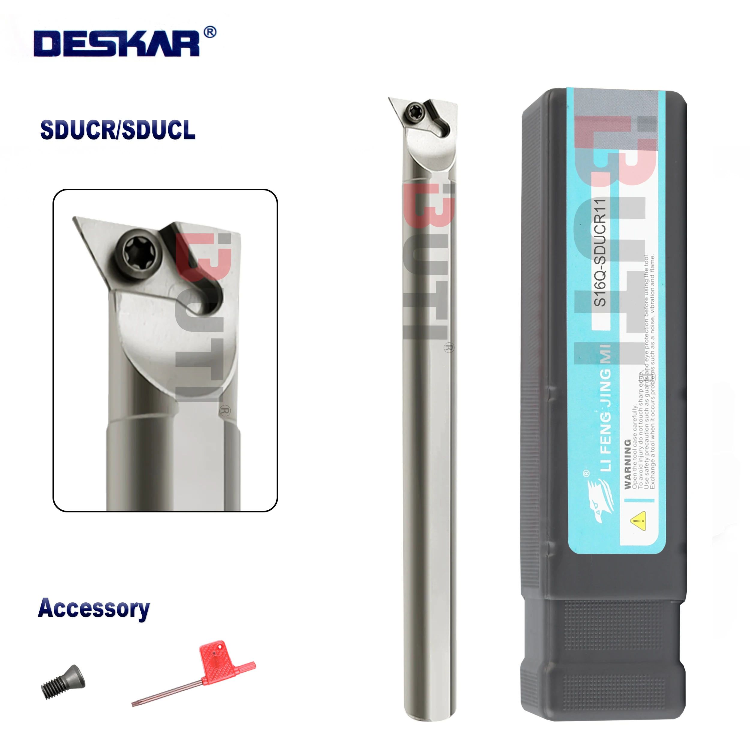 

DESKAR 100% Original SDUCR SDUCL CNC Processs Tools Holder With Small Hole Lathe Cutter Tools For DCMT070204 DCMT11T304 Inserts