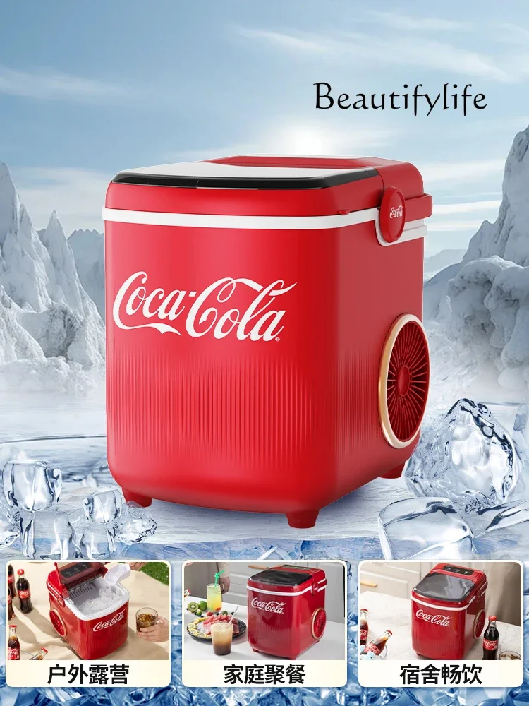 Ice Maker Outdoor 10kg Household Small Dormitory Mini Automatic Ice Cube Ice Maker