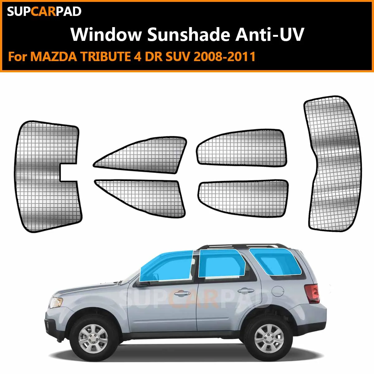 

For MAZDA TRIBUTE 4 DR SUV 2008-2011 Custom Car Window Sunshade Anti-UV Car Sun Window Visors Sunshade Covers Accessories