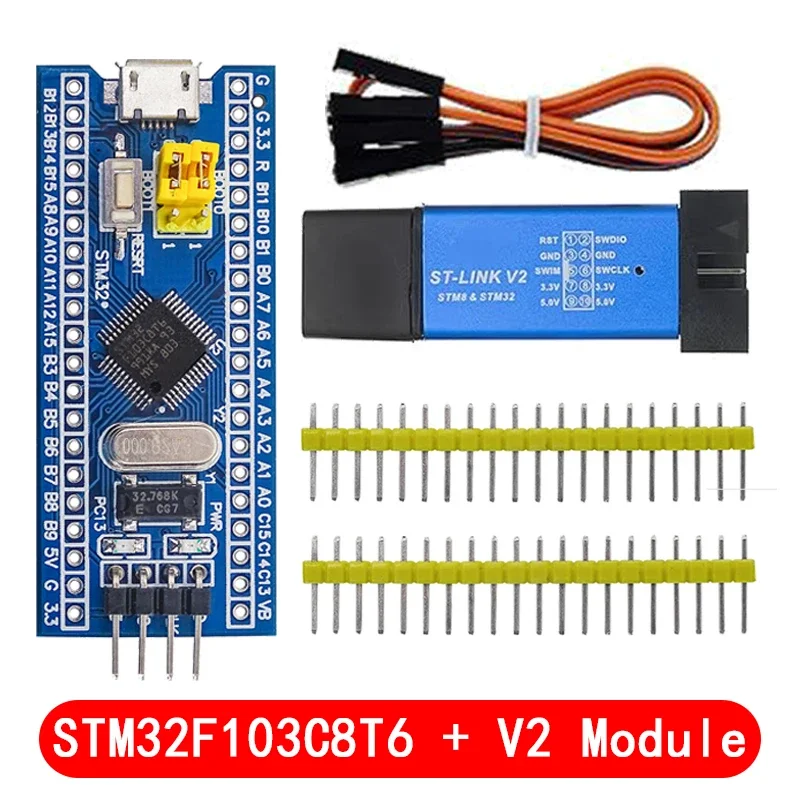 STM32F103C8T6 CH32F103C8T6 ARM STM32 Minimum System Development Board STM32F401 STM32F411   ST-LINK V2 Download Programmer