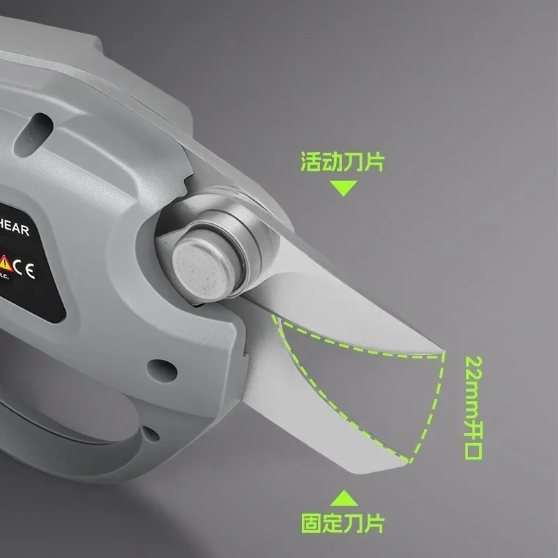Rechargeable Lithium Electric Pruning Shears, Handheld Garden Tool for Fruit Tree Branch Cutting Trimming