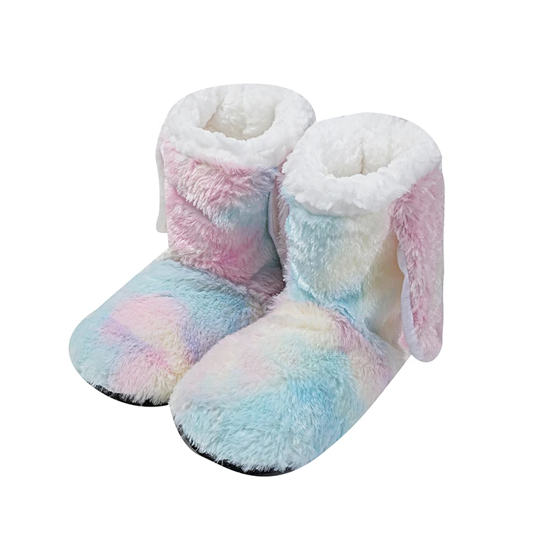 Winter Fell Hausschuhe Warme Weiche Frauen Hause Hausschuhe Haus Boden Schuhe Damen Indoor Socken Pelzigen Plüsch Rutschen Baumwolle Schuhe – Detail 8