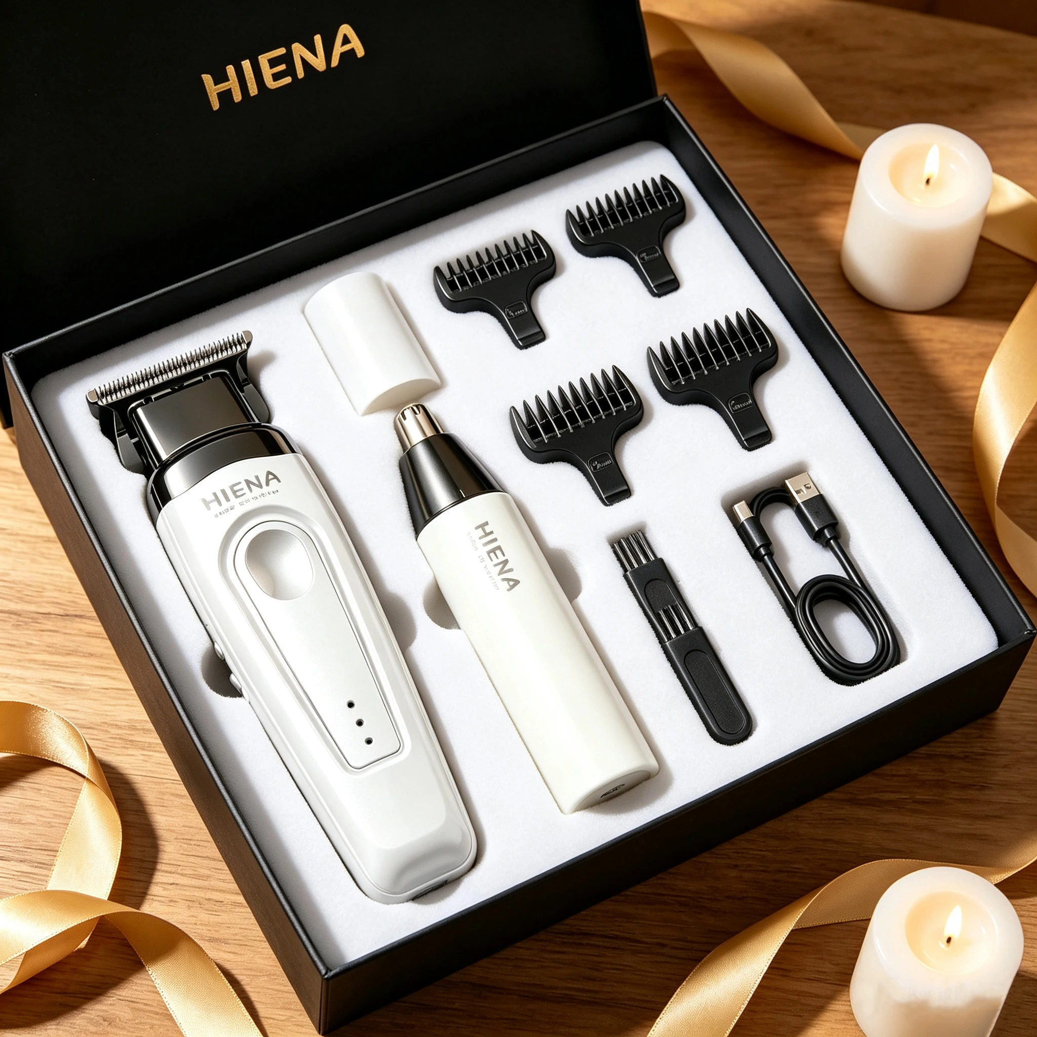 Oil Head Hair Clippers Set Men Professional Electric Ear/Nose Hair Trimmer For Father Boyfriend 0 mm Cordless Haircut Machine