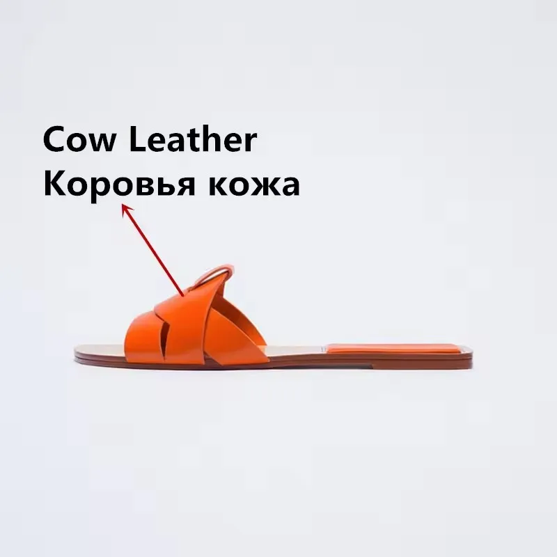 Genuine Leather Women's Flats Sandals - Casual Comfort