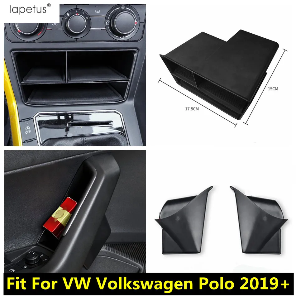 

Central Console Container Armrest Storage Box Glove Phone Holder Tray Interior Accessories For VW Volkswagen Polo 2019 - 2023