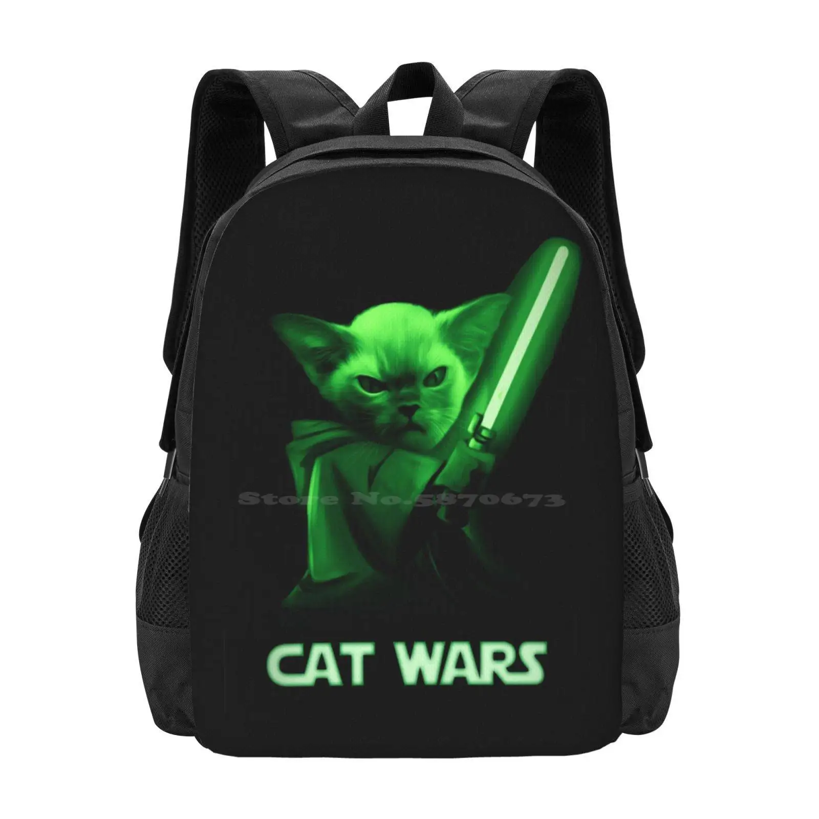 Mochila escolar de gran capacidad de Cat Wars, mochila para portátil