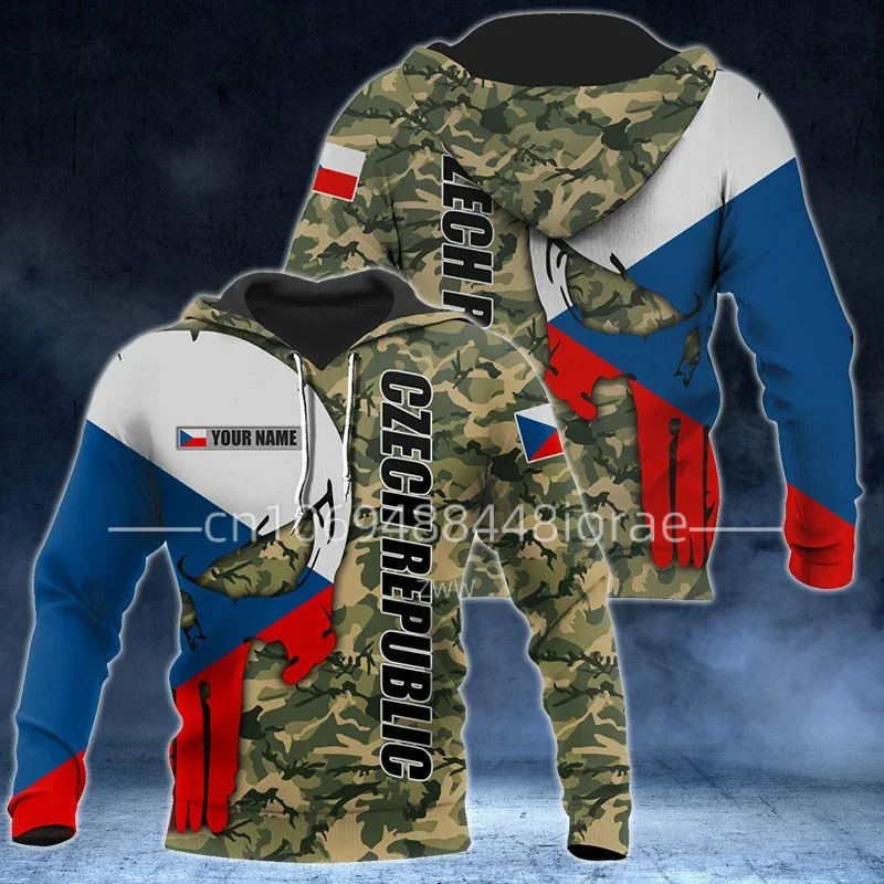 

Czech Republ Army Veteran Camo Skull 3d Printed Zipper Hoodie Man Female Pullover Sweatshirt Hooded Jacket Jersey Tracksuits