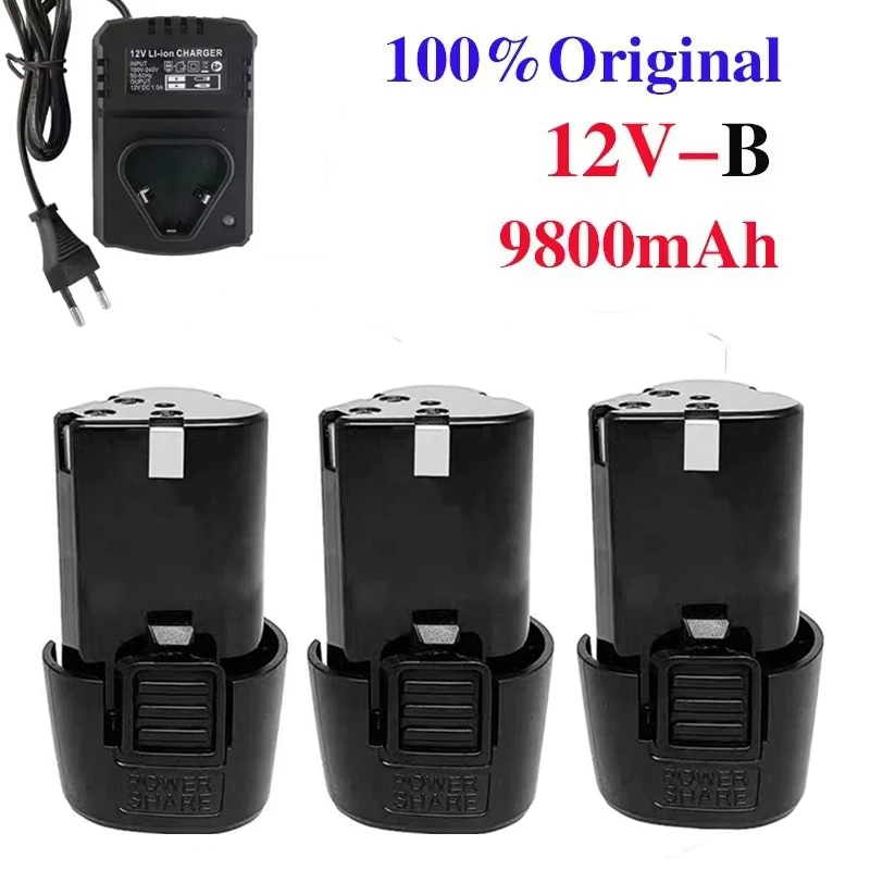 

100%Original 12V 9800mAh type B electric tool universal charging battery,electric screwdriver,electric drill lithium-ion battery