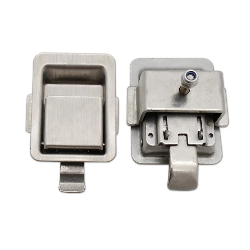 Stainless steel panel lock for distribution cabinet door of environmental sanitation vehicle tool box of engineering vehicle