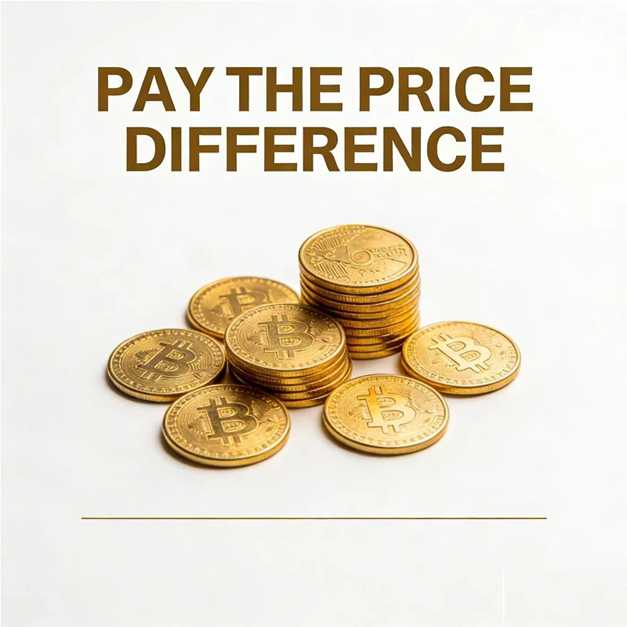 

Pay the price difference