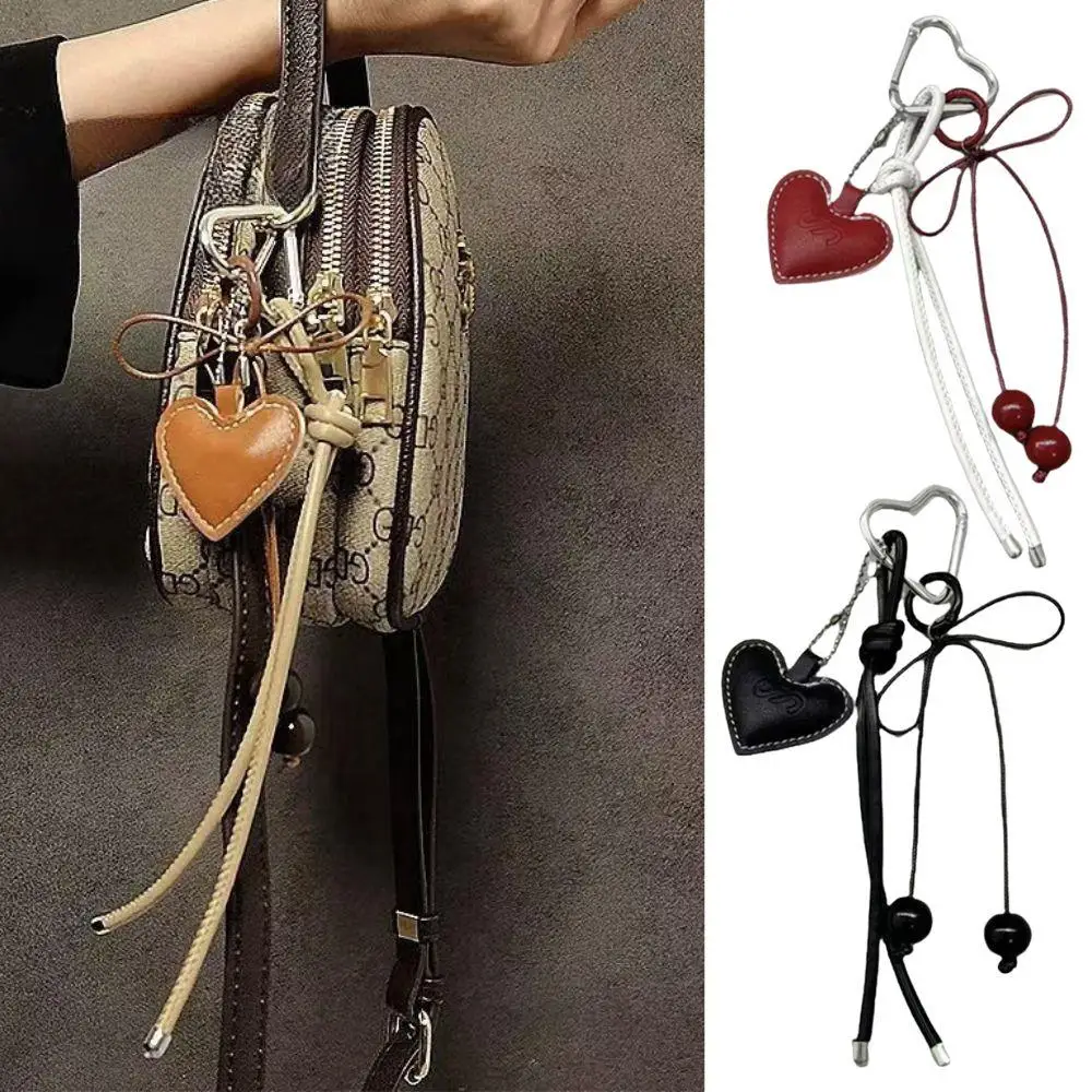 

Creative Cherry Bow Heart Keychain Bag Decoration Cartoon Hanging Rope Mobile Phone Decor Cute Backpack Decoration Bag Pendant